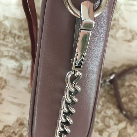 Rebecca Mincoff Mini MAC - Mauve Leather - Silver Tone Hardware - Excellent - Picture 10 of 15